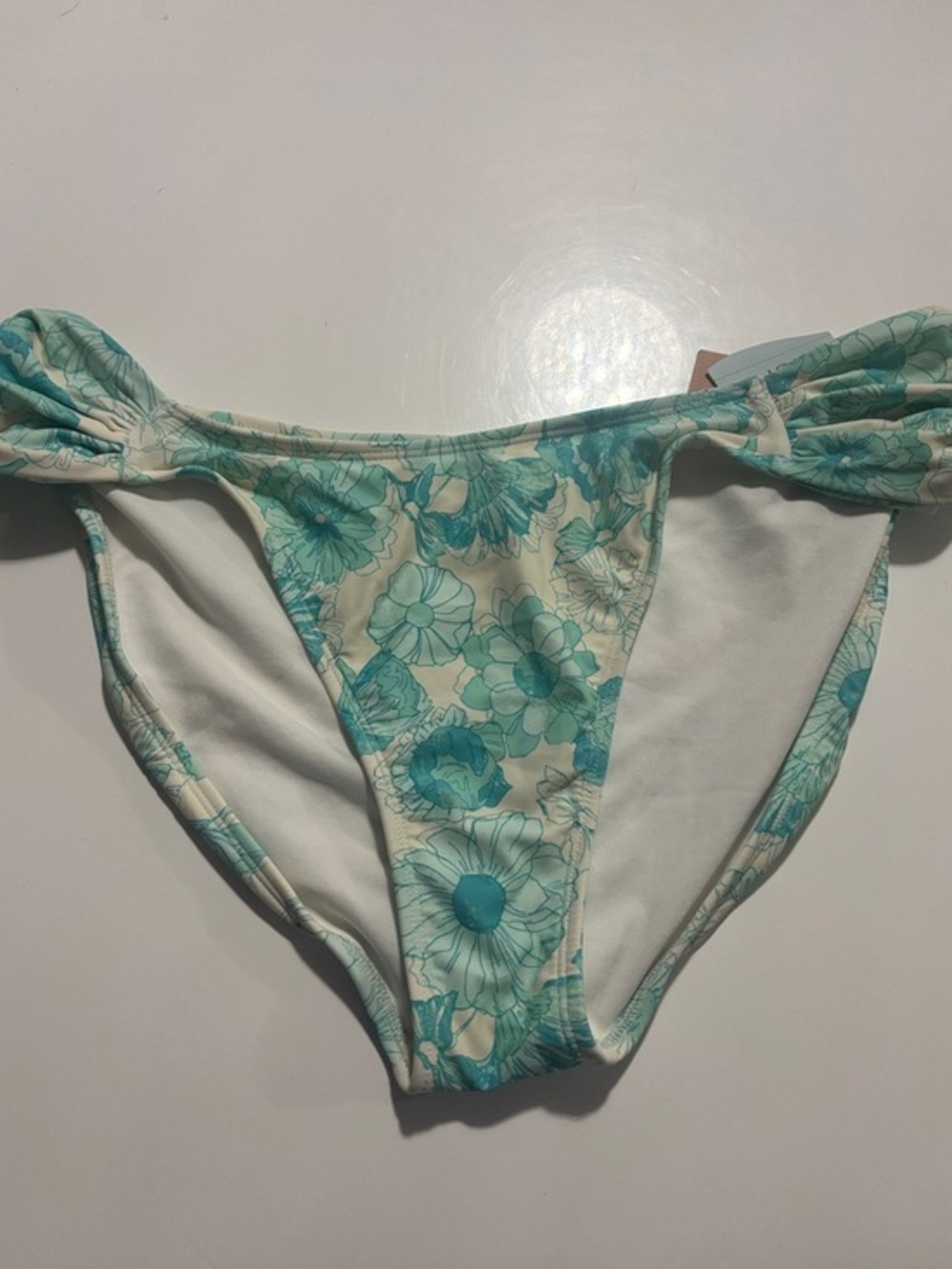 Shade & Shore Teal Floral Bikini Bottoms